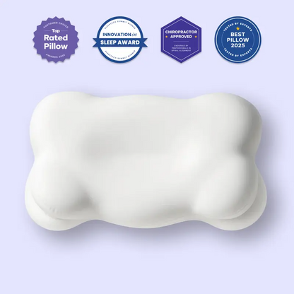 Ergonomic Cervical Memory Foam Pillow with Cooling Pillowcase for Side, Back & Stomach Sleepers
